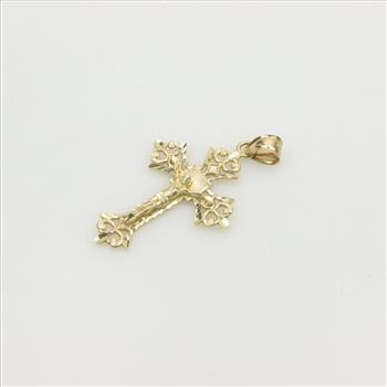 14kt Gold Cross Religious Pendant