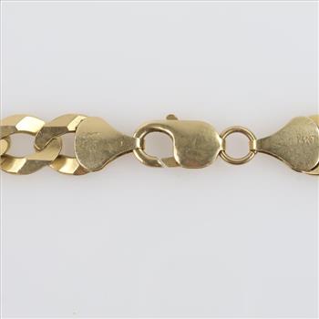 14kt Gold Cuban Link Necklace-Evaluated by Our Certified Gemologist-AGS/GIA