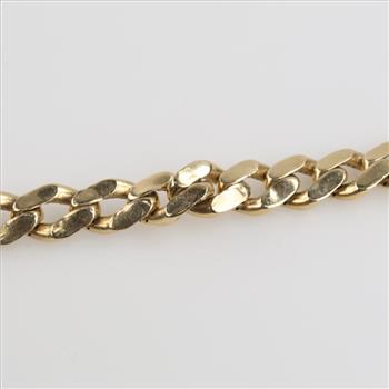 14kt Gold Cubic Zirconia Hollow Bracelet
