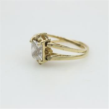 14kt Gold Cubic Zirconia Reversible Ring
