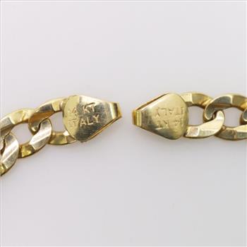 14kt Gold Curb Chain Bracelet