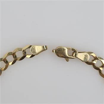 14kt Gold Curb Chain Bracelet