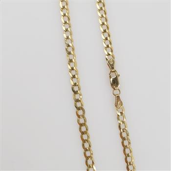 14kt Gold Curb Chain Necklace