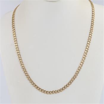 14kt Gold Curb Chain Necklace