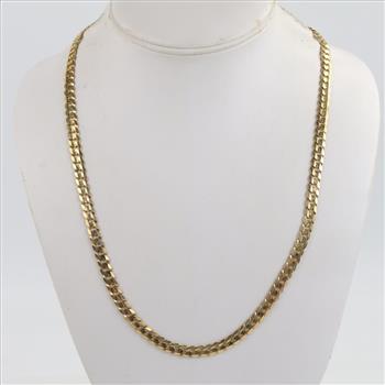 14kt Gold Curb Chain Necklace