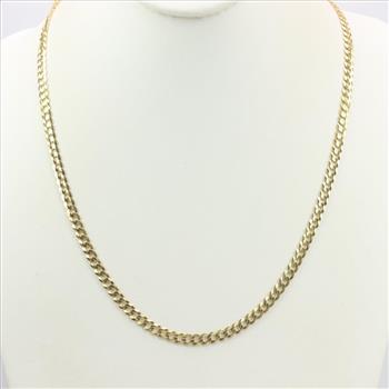 14kt Gold Curb Chain Necklace