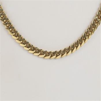 14kt Gold Curb Chain Necklace - Evaluated By Our Certified Gemologist