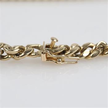 14kt Gold Curb Chain Necklace-Evaluated by Our Certified Gemologist-AGS/GIA