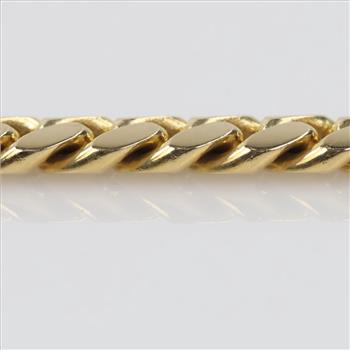 14kt Gold Curb Link Bracelet-Evaluated By Our Certified Gemologist - AGS / GIA