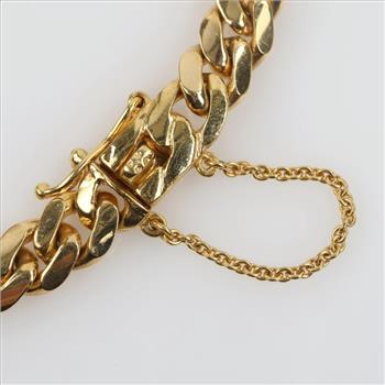 14kt Gold Curb Link Chain Bracelet