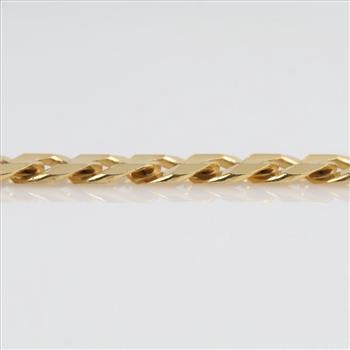 14kt Gold Curb Link Chain Bracelet-Evaluated By Our Certified Gemologist-AGS/GIA