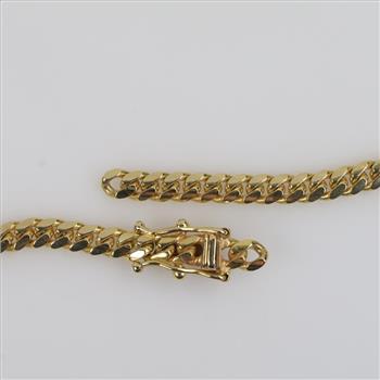 14kt Gold Curb Link Necklace