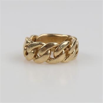 14kt Gold Curb Link Style Ring