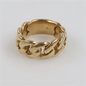 14kt Gold Curb Link Style Ring