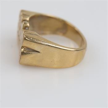 14kt Gold Cursive ID Ring