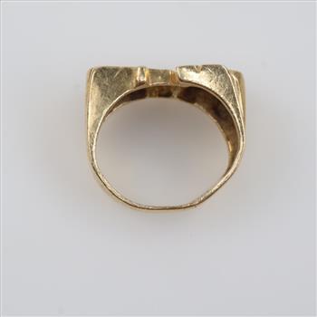 14kt Gold Cursive ID Ring
