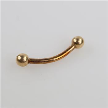 14kt Gold Curved Barbell