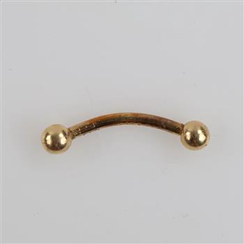 14kt Gold Curved Barbell