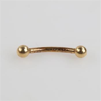 14kt Gold Curved Barbell