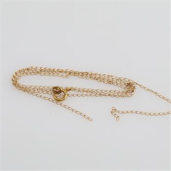 14kt Gold Dainty Curb Chain Necklace