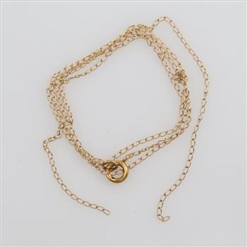 14kt Gold Dainty Curb Chain Necklace