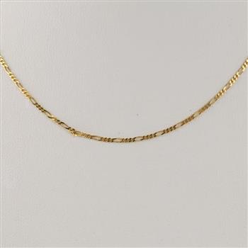 14kt Gold Dainty Figaro Chain Necklace
