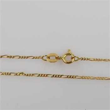 14kt Gold Dainty Figaro Chain Necklace