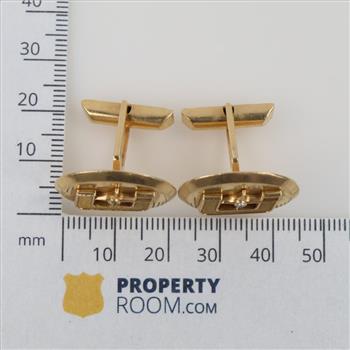 14kt Gold Diamond Accent Cufflinks