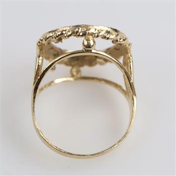 14kt Gold Diamond Accent Frame Ring