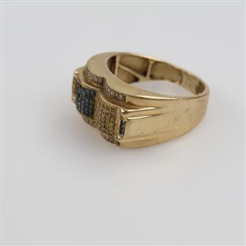 14kt Gold Diamond Accent Signet Ring