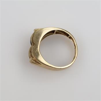 14kt Gold Diamond Accent Signet Ring