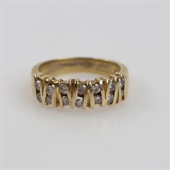 14kt Gold Diamond Band