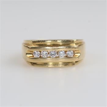 14kt Gold Diamond Band