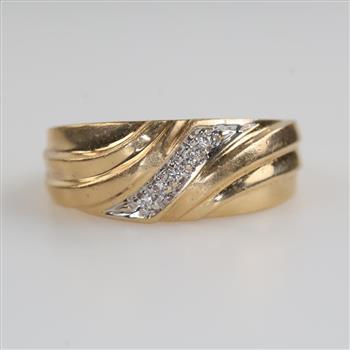 14kt Gold Diamond Band
