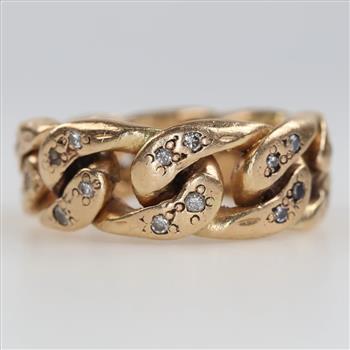 14kt Gold Diamond Band