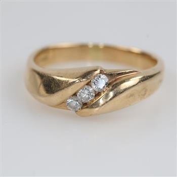 14kt Gold Diamond Band