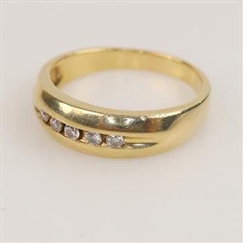 14kt Gold Diamond Band