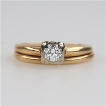 14kt Gold Diamond Bridal Set