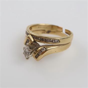 14kt Gold Diamond Bridal Set
