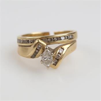 14kt Gold Diamond Bridal Set