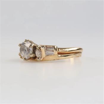 14kt Gold Diamond Bridal Set