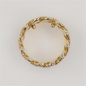 14kt Gold Diamond Chain Ring