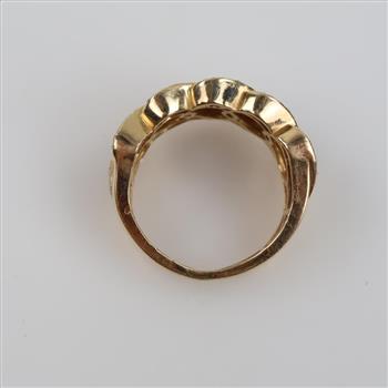 14kt Gold Diamond Chain Style Ring