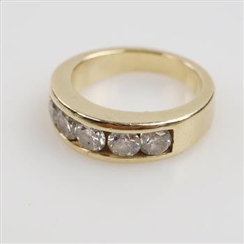 14kt Gold Diamond Channel Set Wedding Band