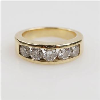 14kt Gold Diamond Channel Set Wedding Band