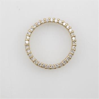 14kt Gold Diamond Circle Pendant