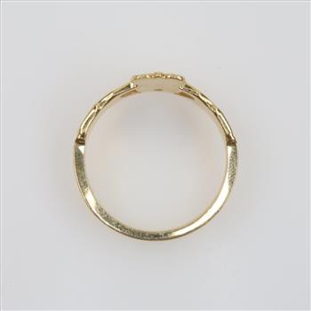 14kt Gold Diamond Claddagh Ring