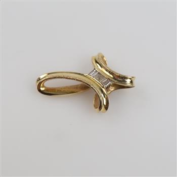 14kt Gold Diamond Cross Pendant
