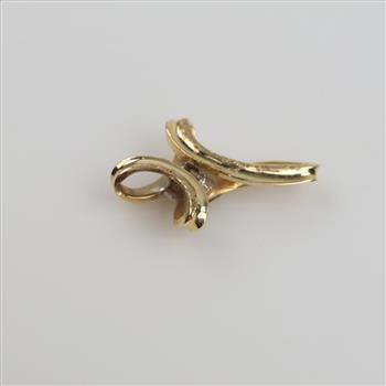 14kt Gold Diamond Cross Pendant