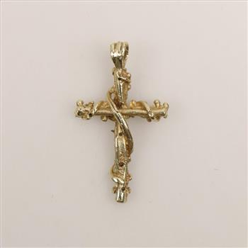 14kt Gold Diamond Cross Pendant